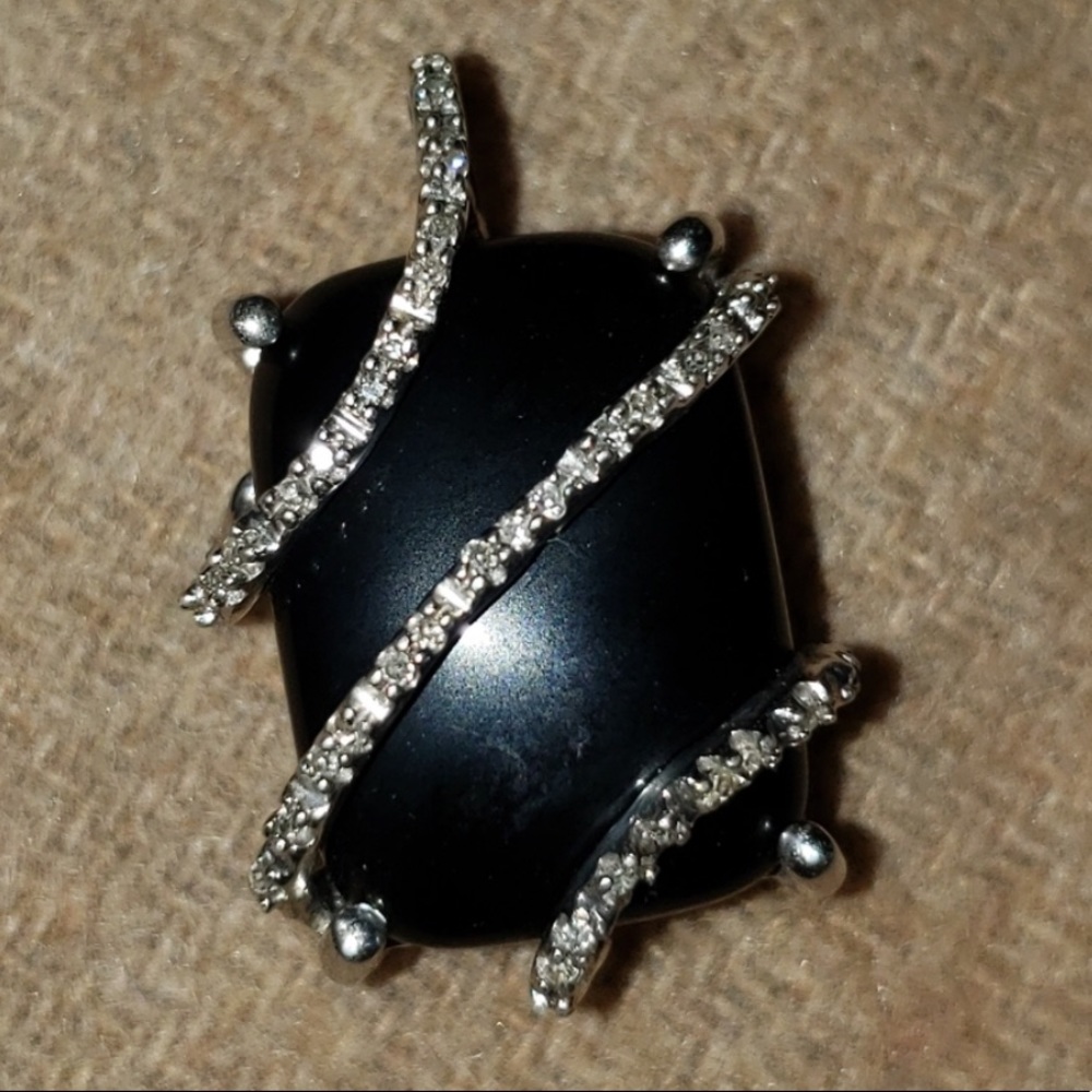 Vintage Diamond & Onyx Pendant Gordon's Jewelers